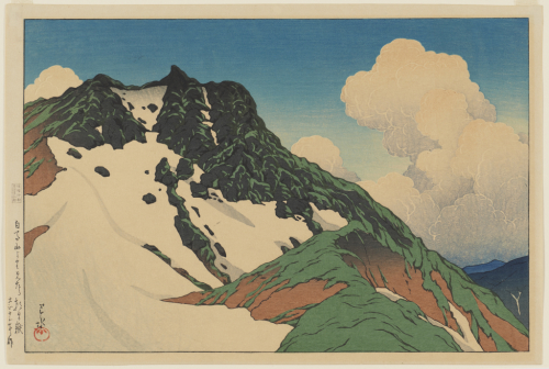 Hakuba san yori mitaru Asahi dake (Asahi Peak seen from Mount